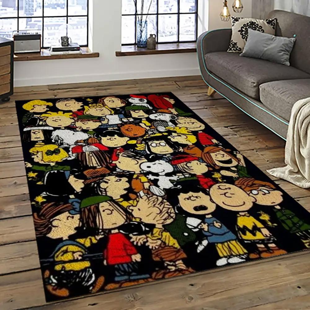 Snoopy cartoon movie carpet rectangle area rug for living room bedroom decor snp109 Rectangle Rug