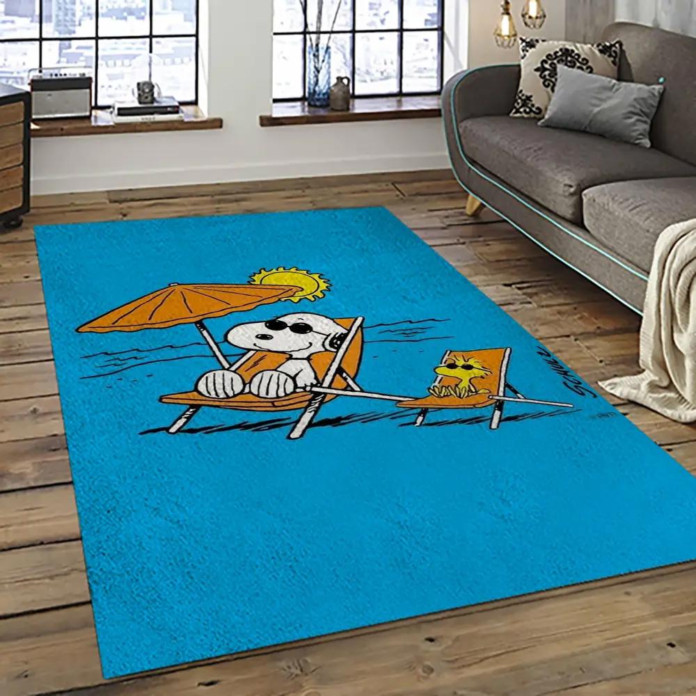 Snoopy cartoon movie carpet rectangle area rug for living room bedroom decor snp65 Rectangle Rug