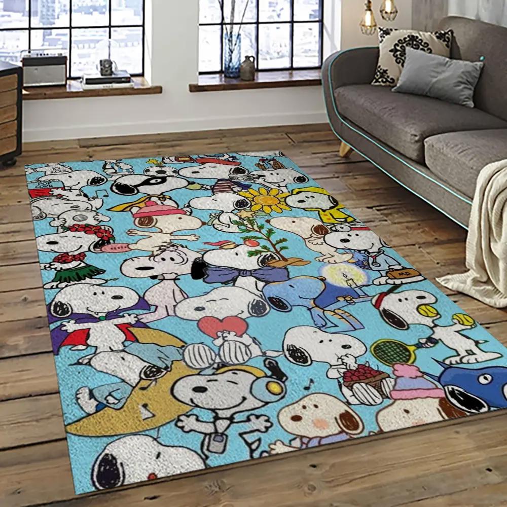 Snoopy cartoon movie carpet rectangle area rug for living room bedroom decor snp75 Rectangle Rug