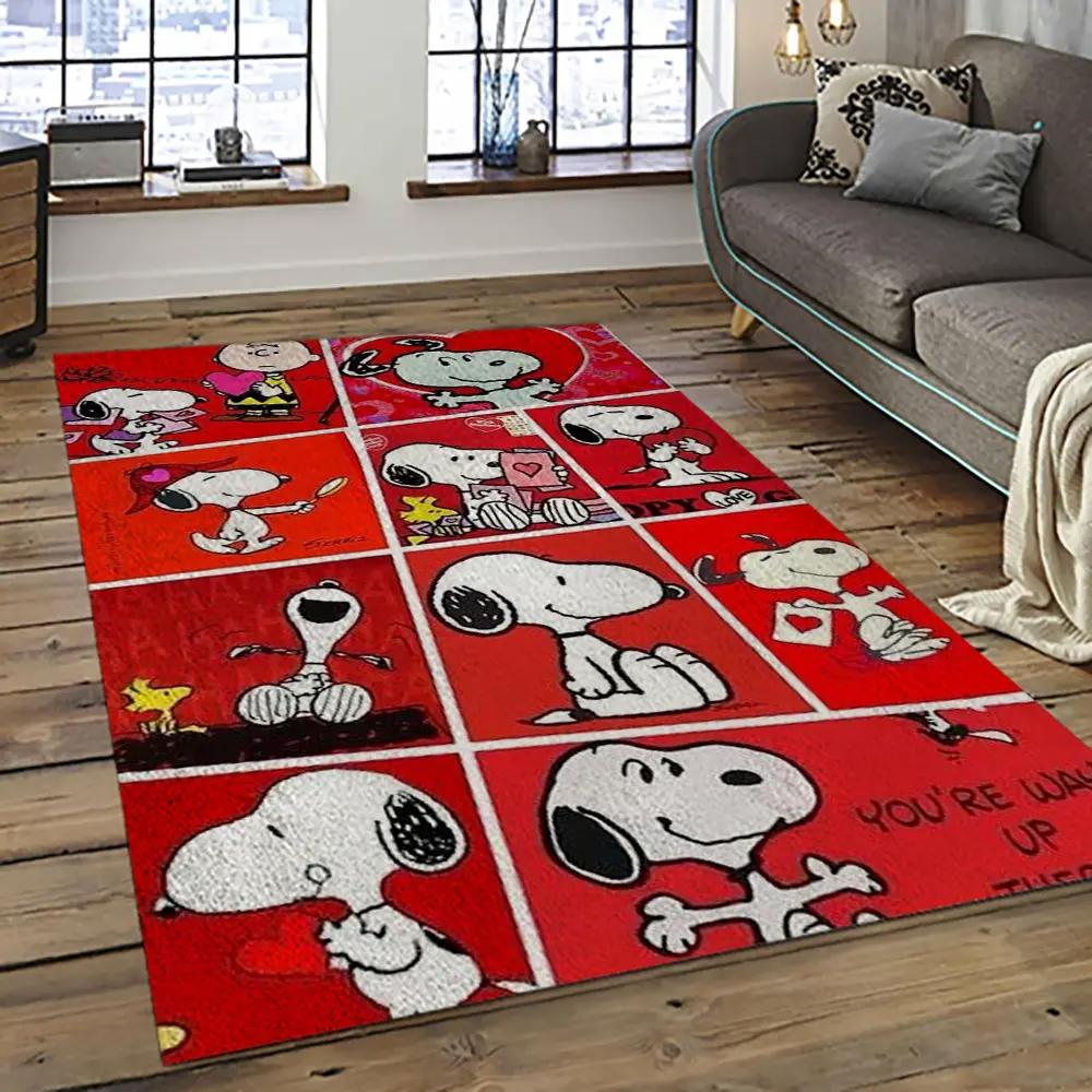 Snoopy cartoon movie carpet rectangle area rug for living room bedroom decor snp96 Rectangle Rug