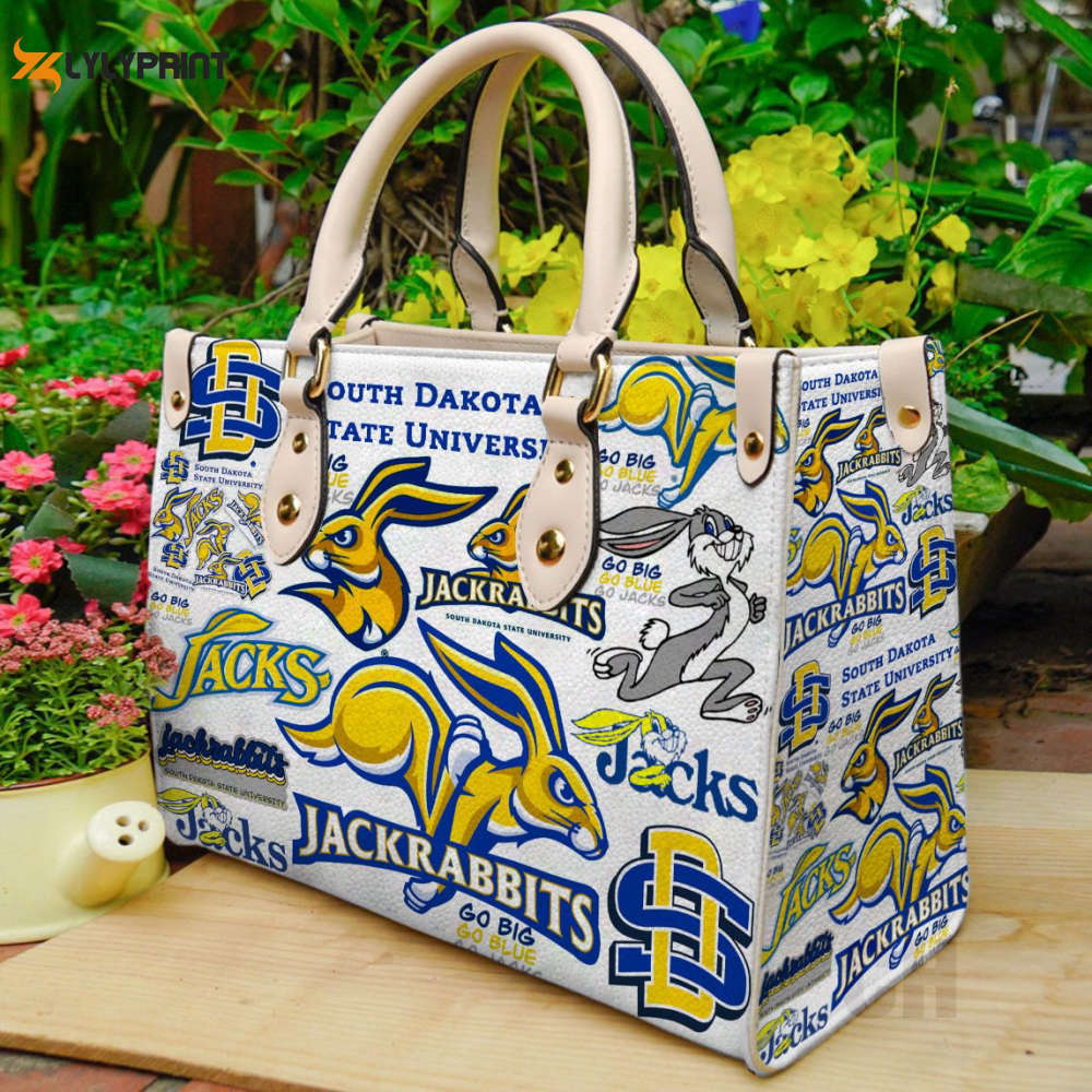 South dakota state jackrabbits leather handbag gift for women 493 Women Leather Hand Bag