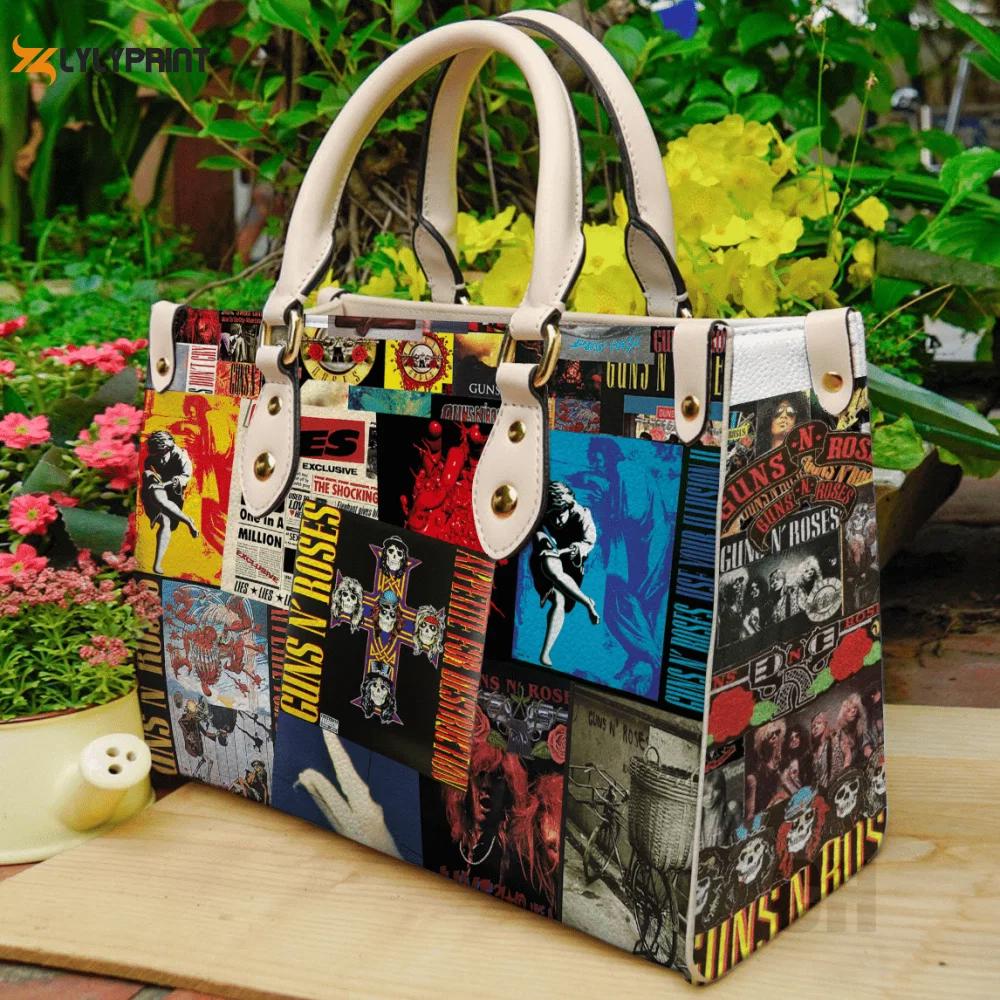 Stylish guns n’ roses leather handbag: perfect women s day gift! 3737 Women Leather Hand Bag