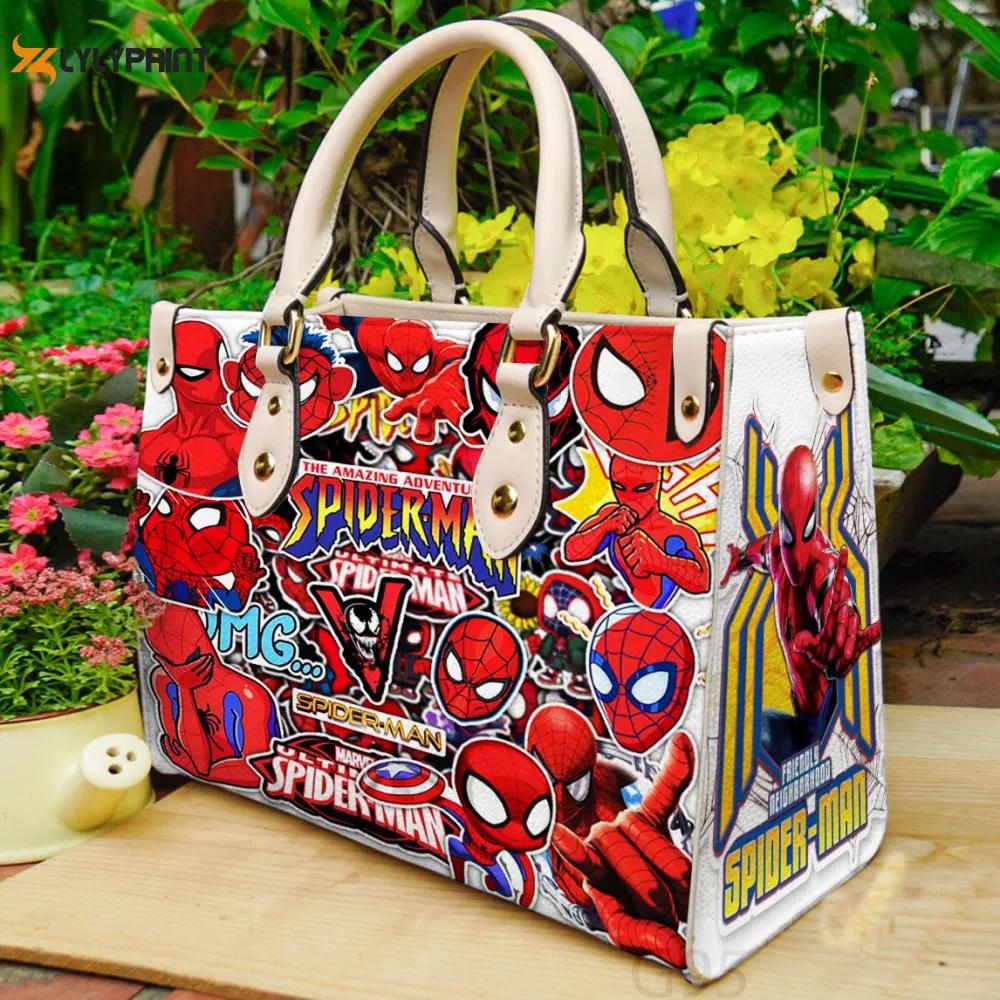 Stylish spider man leather hand bag gift for women’s day for women s day – perfect gift for superhero fans! g95 100 Women Leather Hand Bag