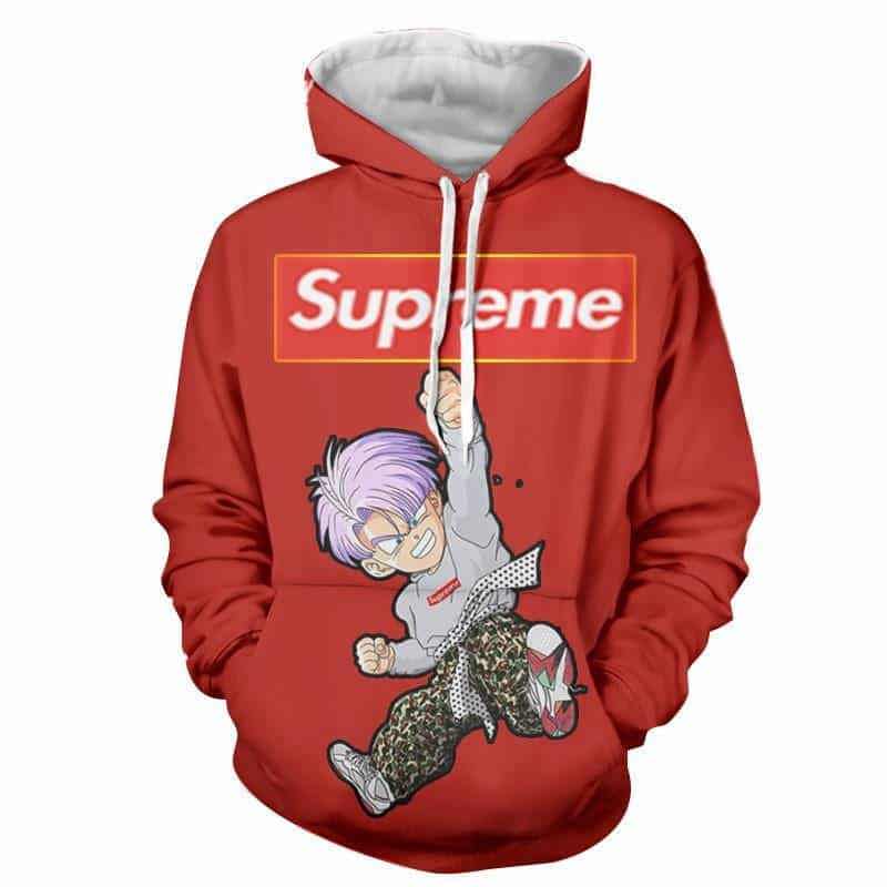Supreme kid trunks jumping red trendy fashion hoodie 3d Zipper Hoodie 3D