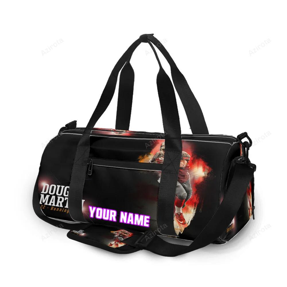 Tampa bay buccaneers 22 doug martin v25 personalized name travel bag gym bag 2509 Travel Bag