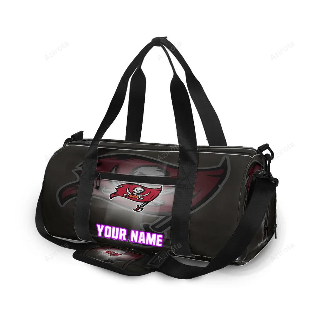 Tampa bay buccaneers emblem v23 personalized name travel bag gym bag 2593 Travel Bag