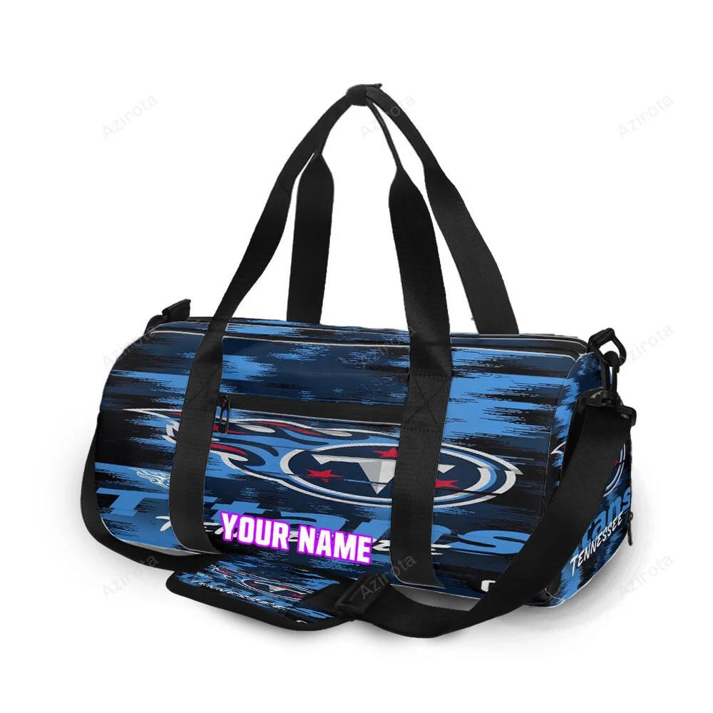 Tennessee titans emblem v4 personalized name travel bag gym bag 2537 Travel Bag