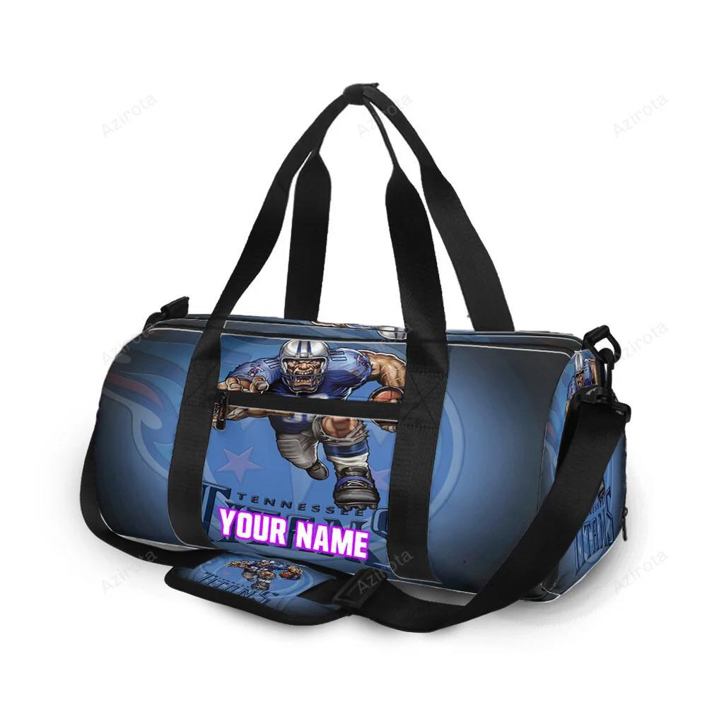Tennessee titans mascot v15 personalized name travel bag gym bag 2602 Travel Bag
