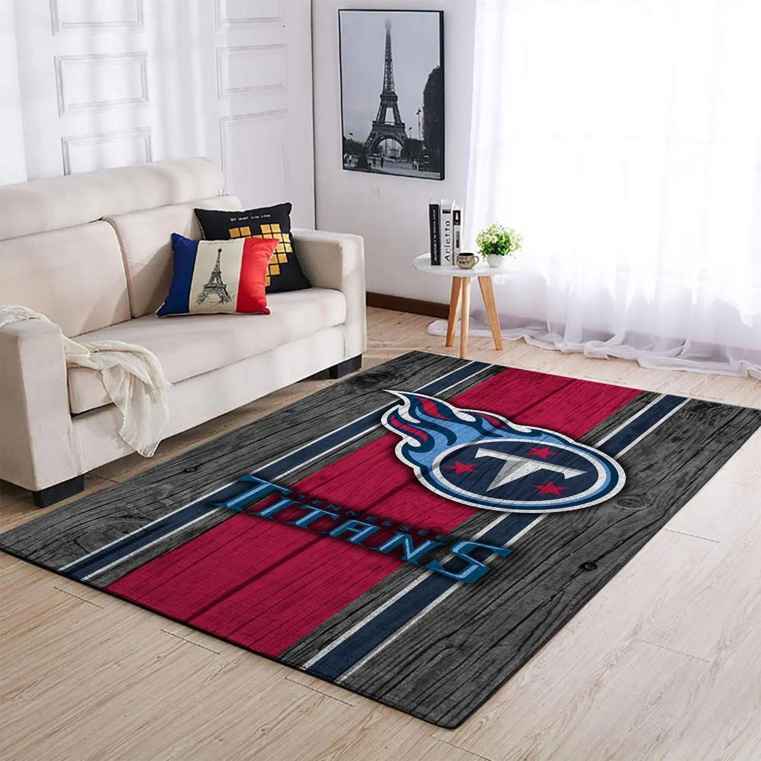 Tennessee titans nfl area rugs wooden style living room carpet home decor Rectangle Rug