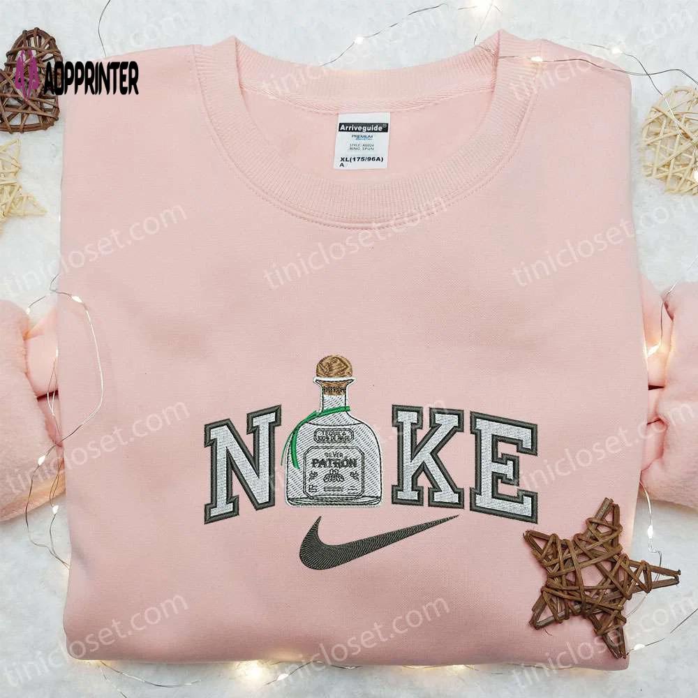 Tequila x nike embroidered shirt – custom favorite drink tee Embroidered Shirt