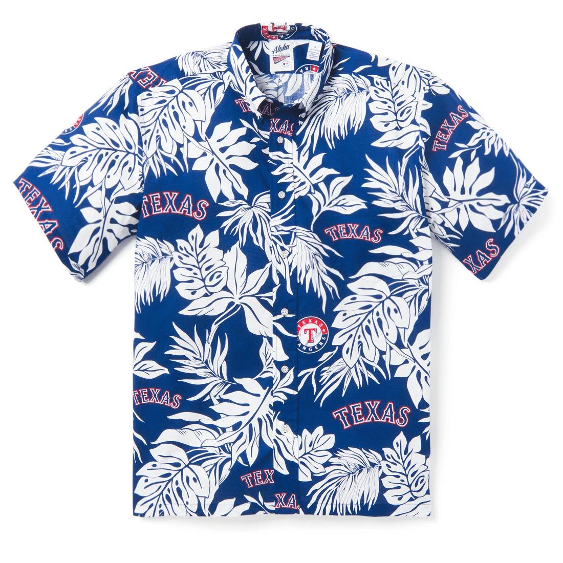 Texas rangers aloha mlb hawaiian shirt Hawaii Shirt Shorts & Flip Flops
