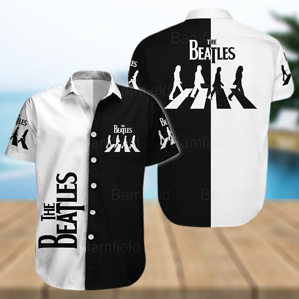 The beatles button up shirts rock and roll hawaiian shirt Hawaii Shirt Shorts & Flip Flops