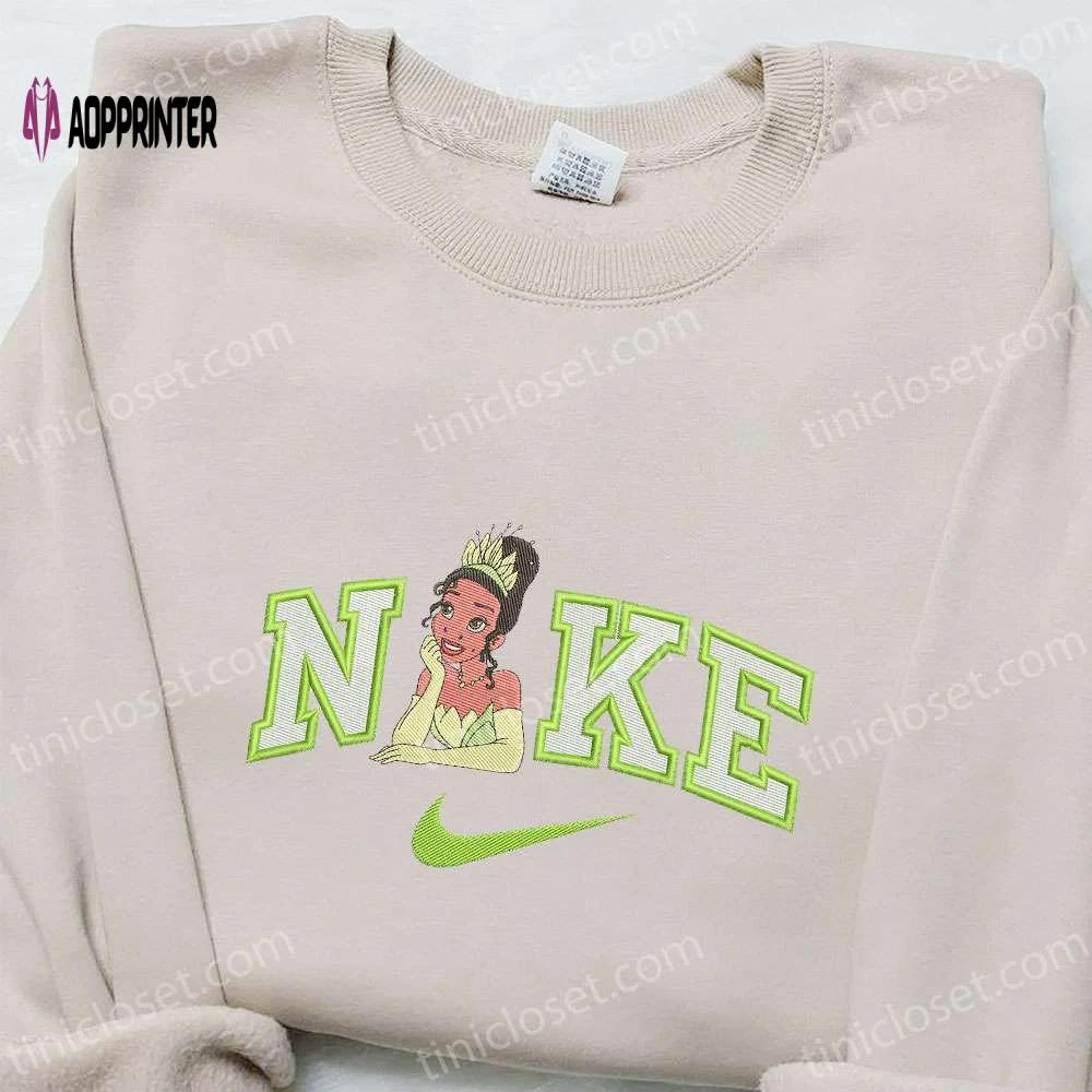 Tiana x nike cartoon & disney characters embroidered shirt – custom nike t-shirt Embroidered Shirt