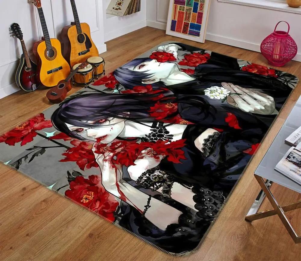 Tokyo ghoul anime 32 area rug living room and bed room rug rug regtangle carpet floor decor home decor Rectangle Rug