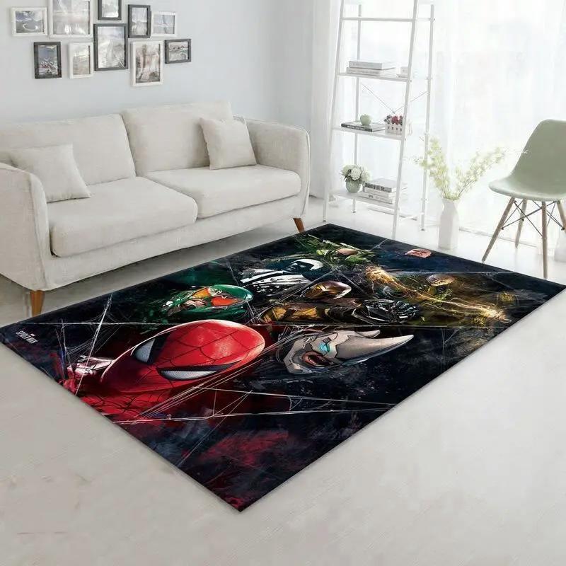 Tom holland spiderman marvel superhero bad guys area rug living room and bed room rug rug regtangle carpet floor decor home decor Rectangle Rug