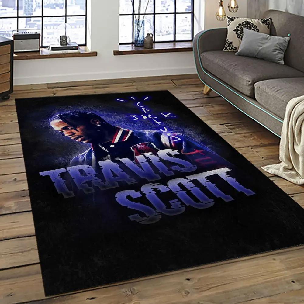 Travis scott rapper hiphop music retangle carpet area rug home decor best gift for fan and friends tst12 Rectangle Rug