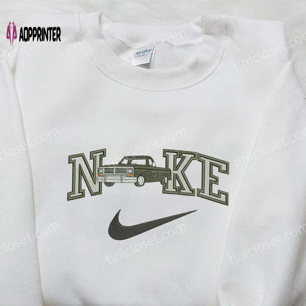 Truck dodge x nike embroidered hoodie & shirt: best birthday gift ideas Embroidered Shirt