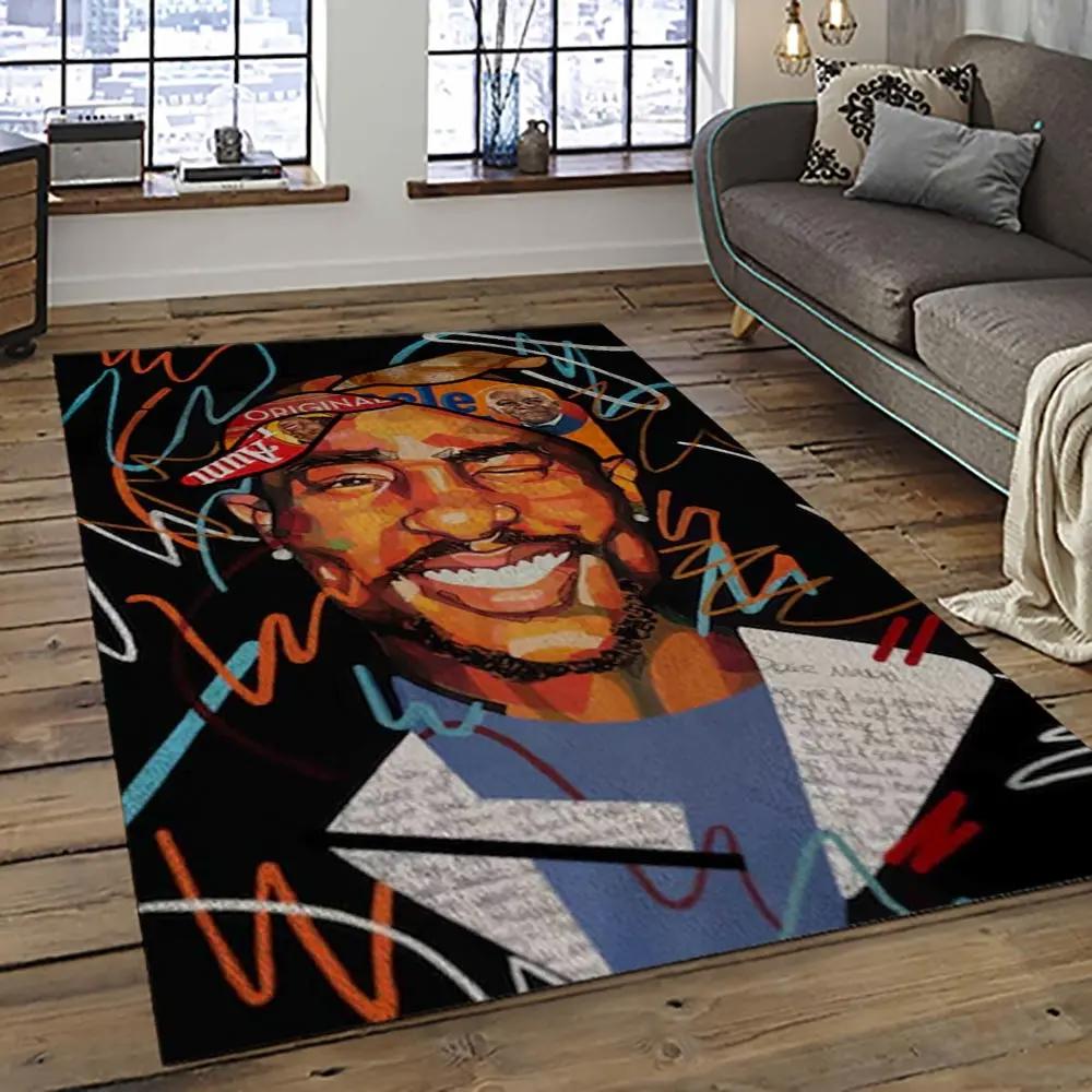 Tupac shakur rapper hiphop music rap carpet area rug home decor gift for fans gift for friends ts35 Rectangle Rug