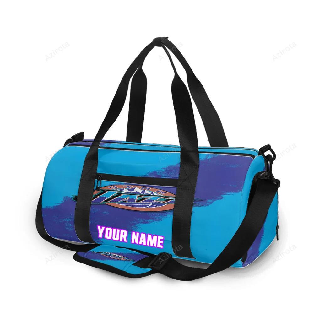 Utah jazz emblem v43 personalized name travel bag gym bag 2465 Travel Bag