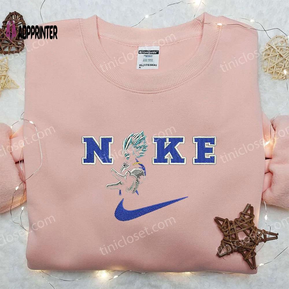 Vegeta x nike embroidered sweatshirt – dragon ball inspired shirt nike design Embroidered Shirt