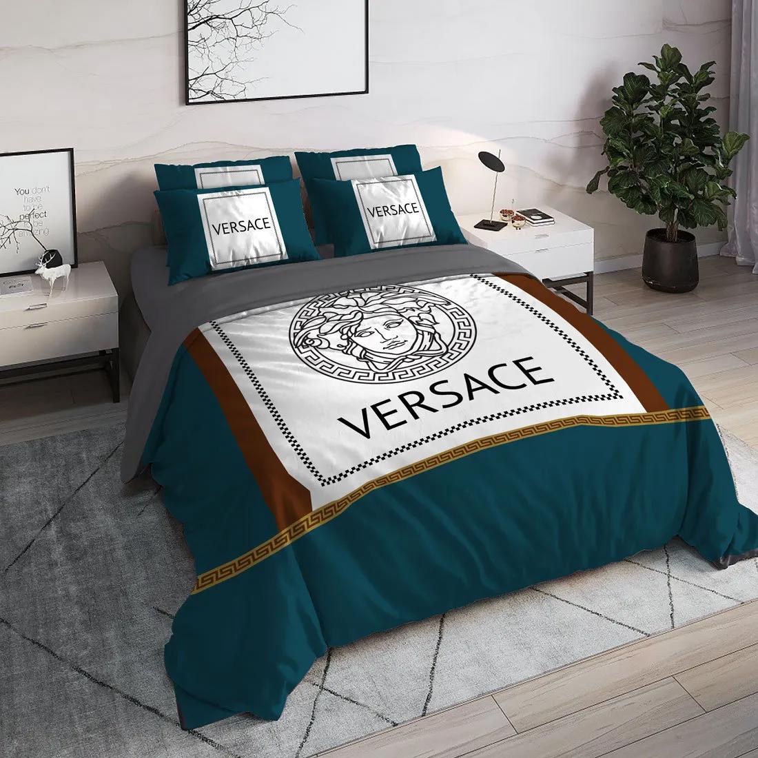 Versace luxury brand high end premium bedding set for bedroom luxury bedspread duvet cover set with pillowcases home decoration Bedding Sets