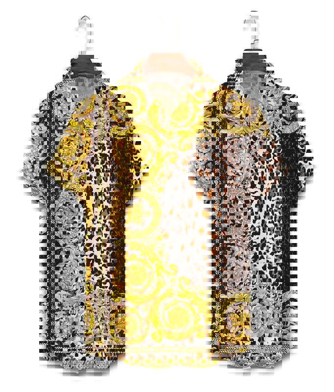 Versace luxury hawaiian shirt short set 4 Hawaii Shirt Shorts & Flip Flops