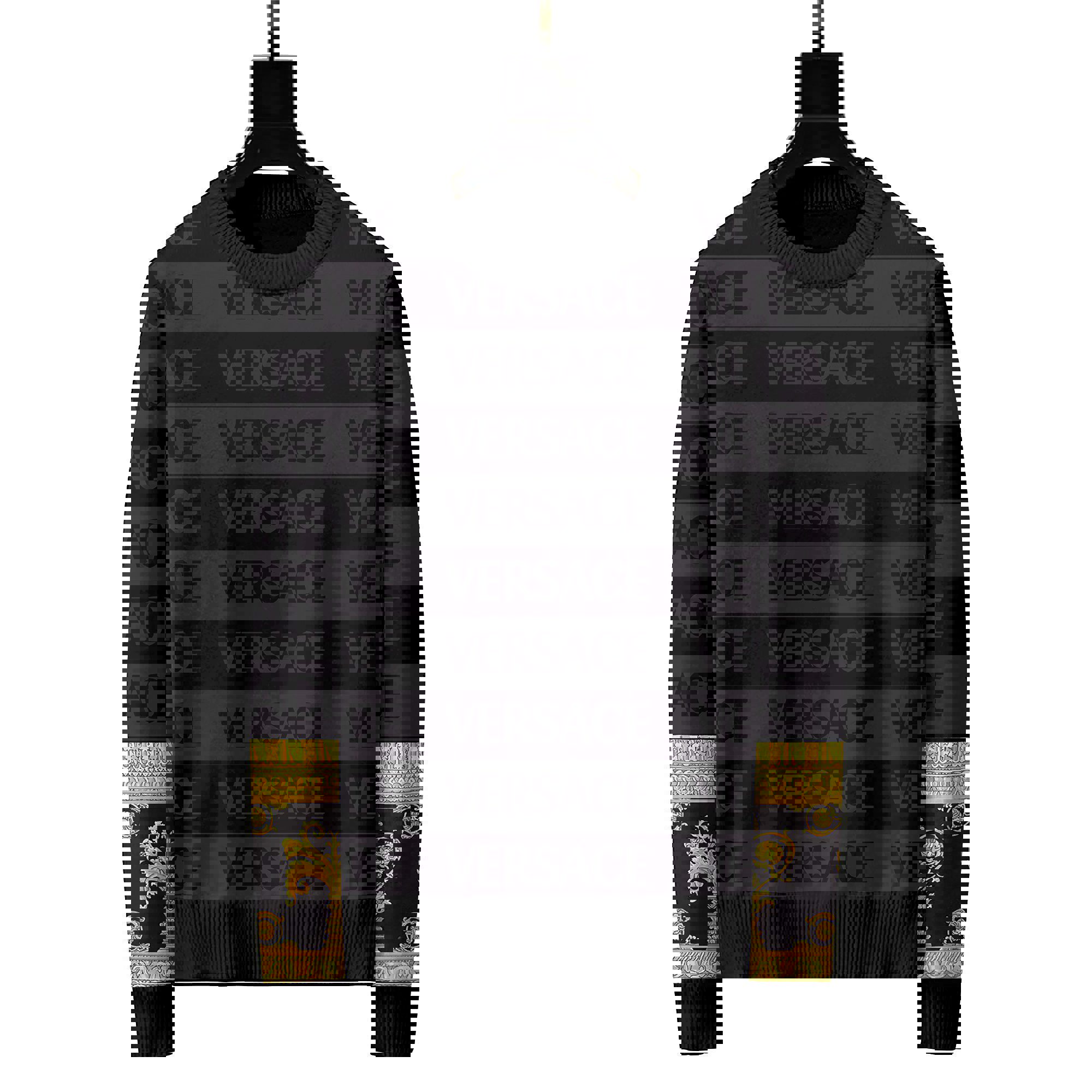 Versace luxury ugly sweater for winter  hot 2024 style 607 Christmas Ugly Sweater