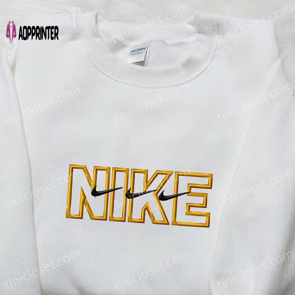 Vintage retro nike swoosh embroidered shirt – nike inspired perfect family gift Embroidered Shirt