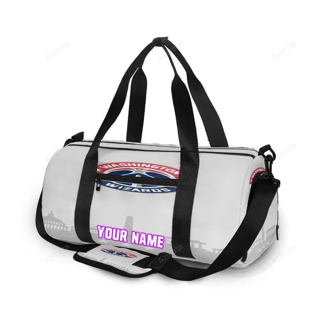 Washington wizards city white personalized name travel bag gym bag 2495 Travel Bag