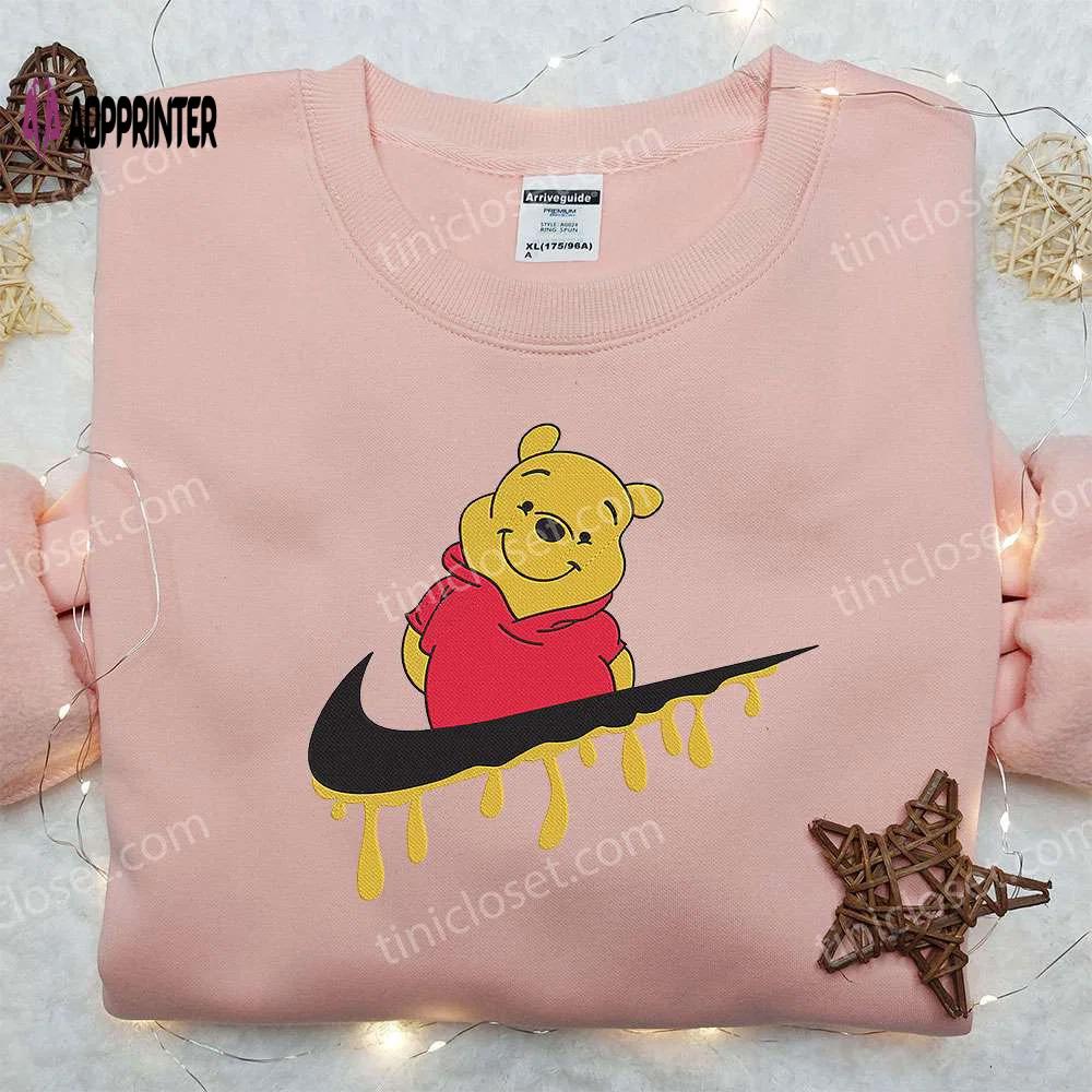 Winnie the pooh x nike hoodie & disney shirt: embroidered with swoosh & inspired design Embroidered Shirt