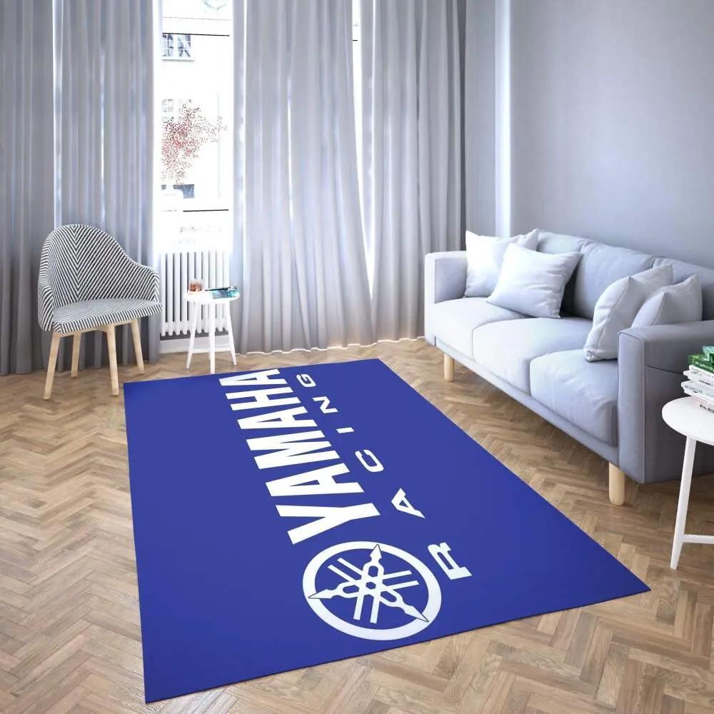 Yamaha area rug white & blue logo living room carpet rug regtangle carpet floor decor home decor Rectangle Rug