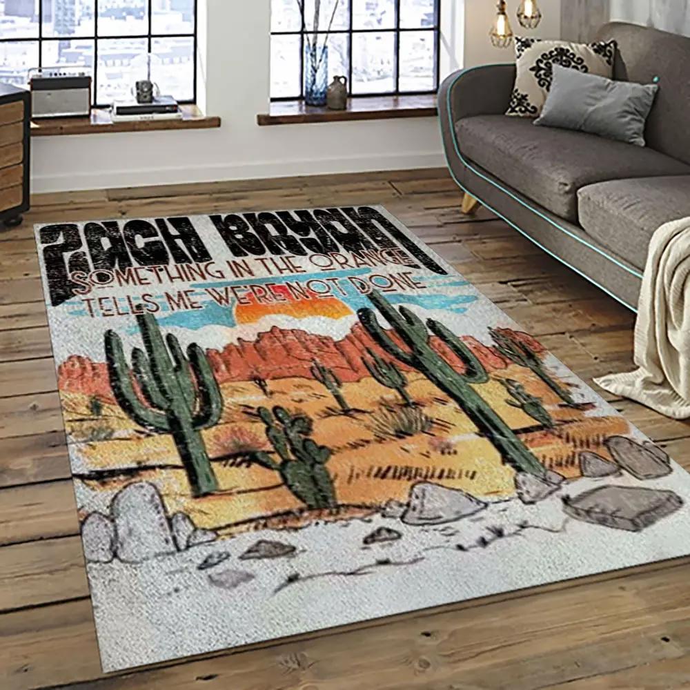 Zach bryan country rock music retangle carpet area rug home decor best gift for fan and friends zb1 Rectangle Rug