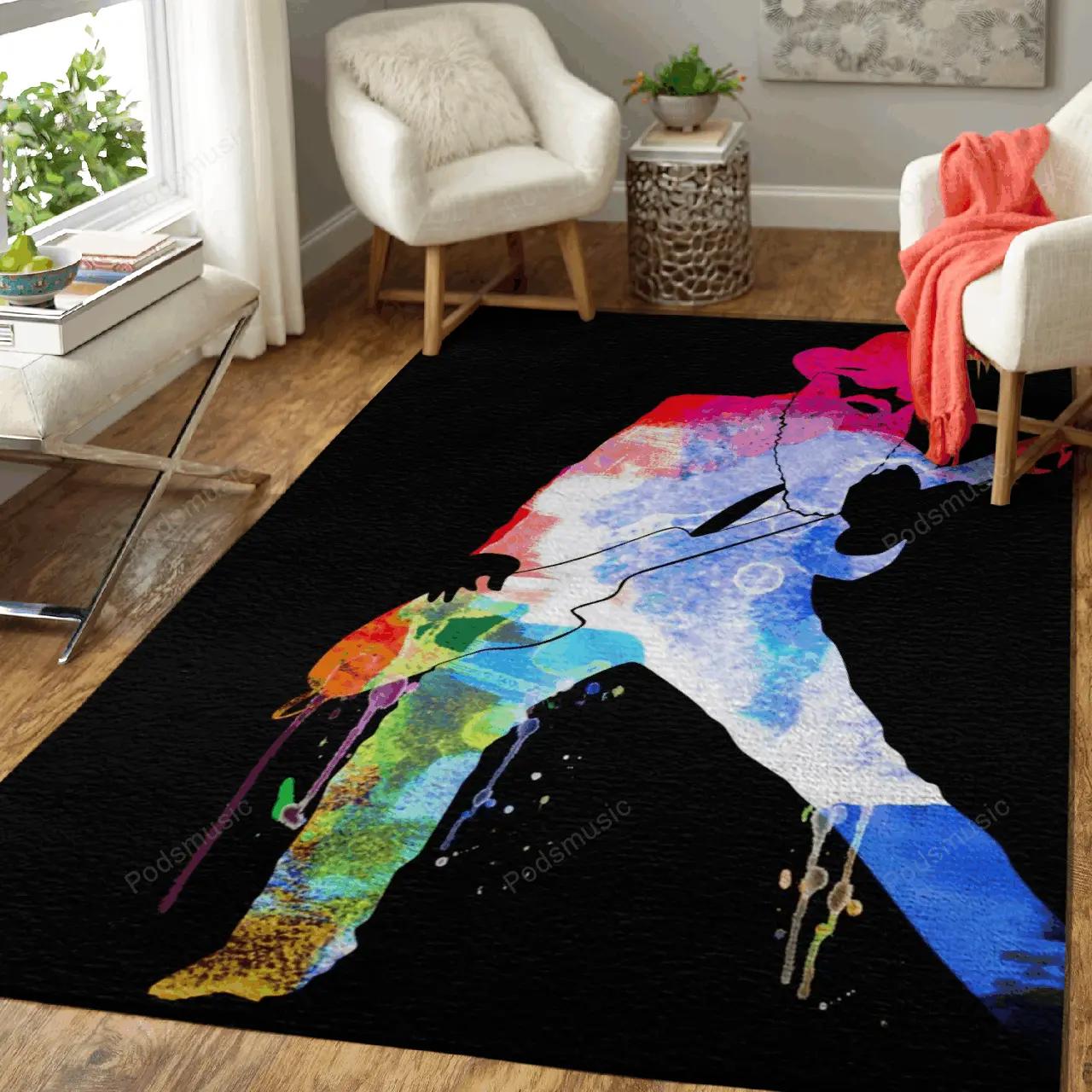Zz top watercolor music legends on stage art for fans area rug living room carpet rug regtangle carpet floor decor home decor Rectangle Rug