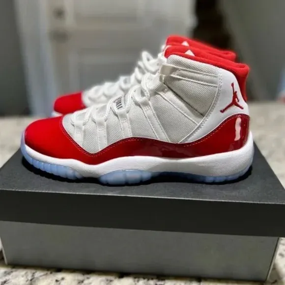 Nike Air Jordan 11 'Red Cherry' - Red/White Sneakers