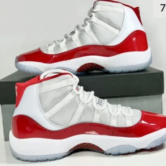Nike Air Jordan 11 'Red Cherry' - Red/White Sneakers