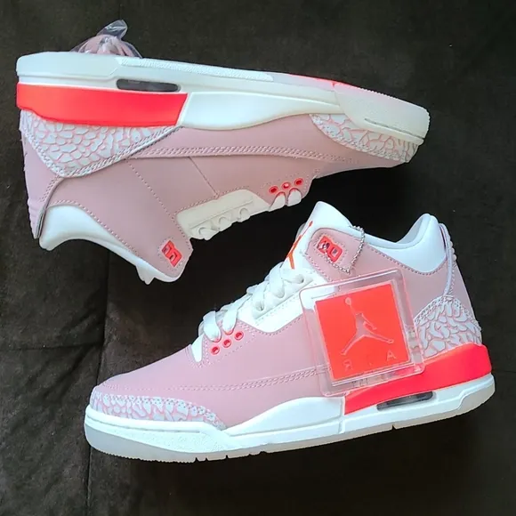 Air Jordan 3 'Rust Pink' - Pink and White Sneakers