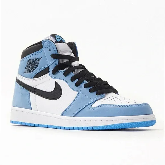 Jordan 1 Retro High OG GS 'University Blue' Sneakers - Iconic High-Top Youth Shoes