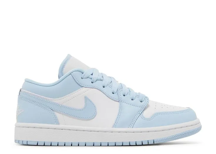 Jordan 1 Low 'Ice Blue' Sneakers - Sleek and Cool Casual Shoes