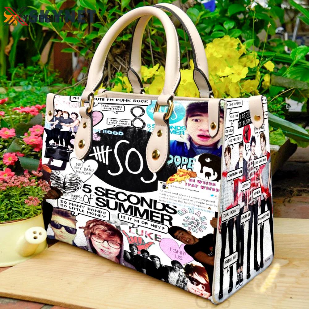 5 seconds of summer 1 leather bag for women gift 1312 Women Leather Hand Bag