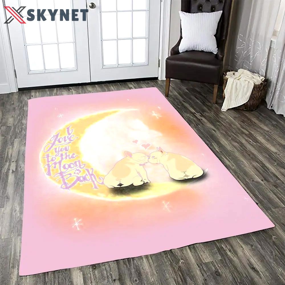 A couple of dog and moon 2 dhcld0310at rug living room rug home decor Rectangle Rug