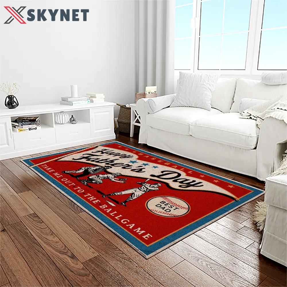 A letter to my dad, my baseball partner quote area rug meaningful gift for father’s day 10 Rectangle Rug