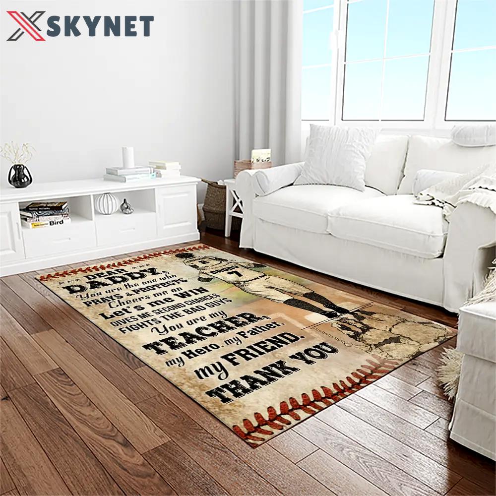 A letter to my dad, my baseball partner quote area rug meaningful gift for father’s day 11 Rectangle Rug