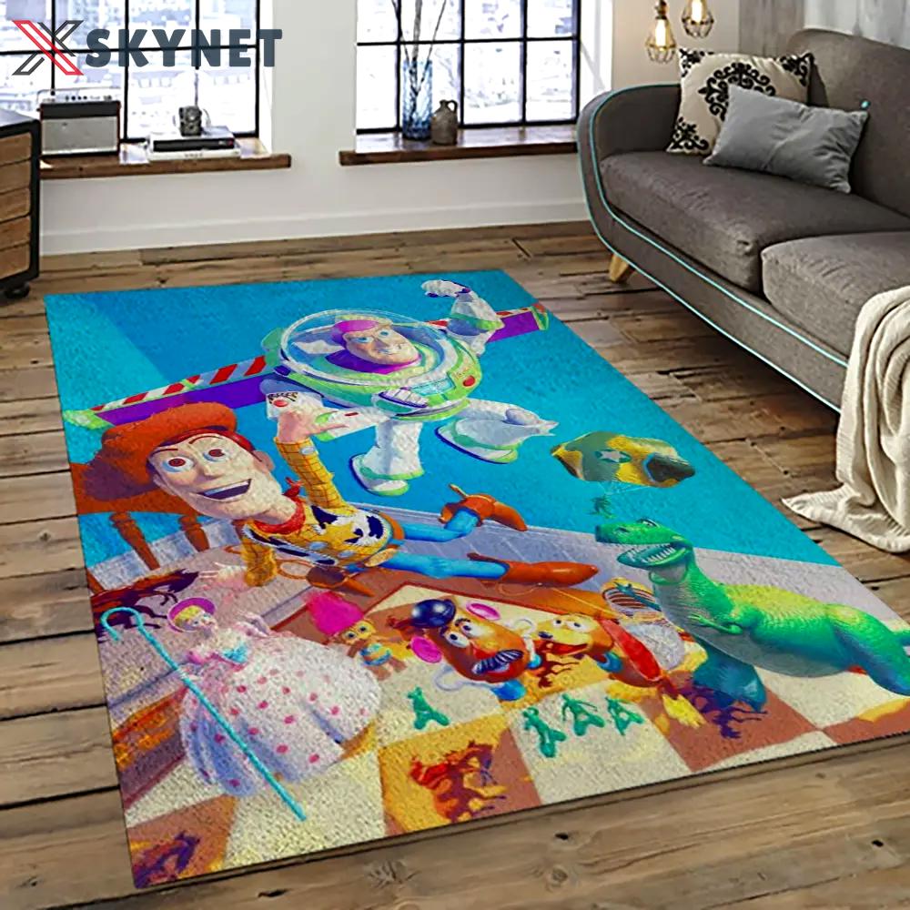 A toy story characters cartoon movie carpet rectangle area rug for living room bedroom decor ats36 Rectangle Rug