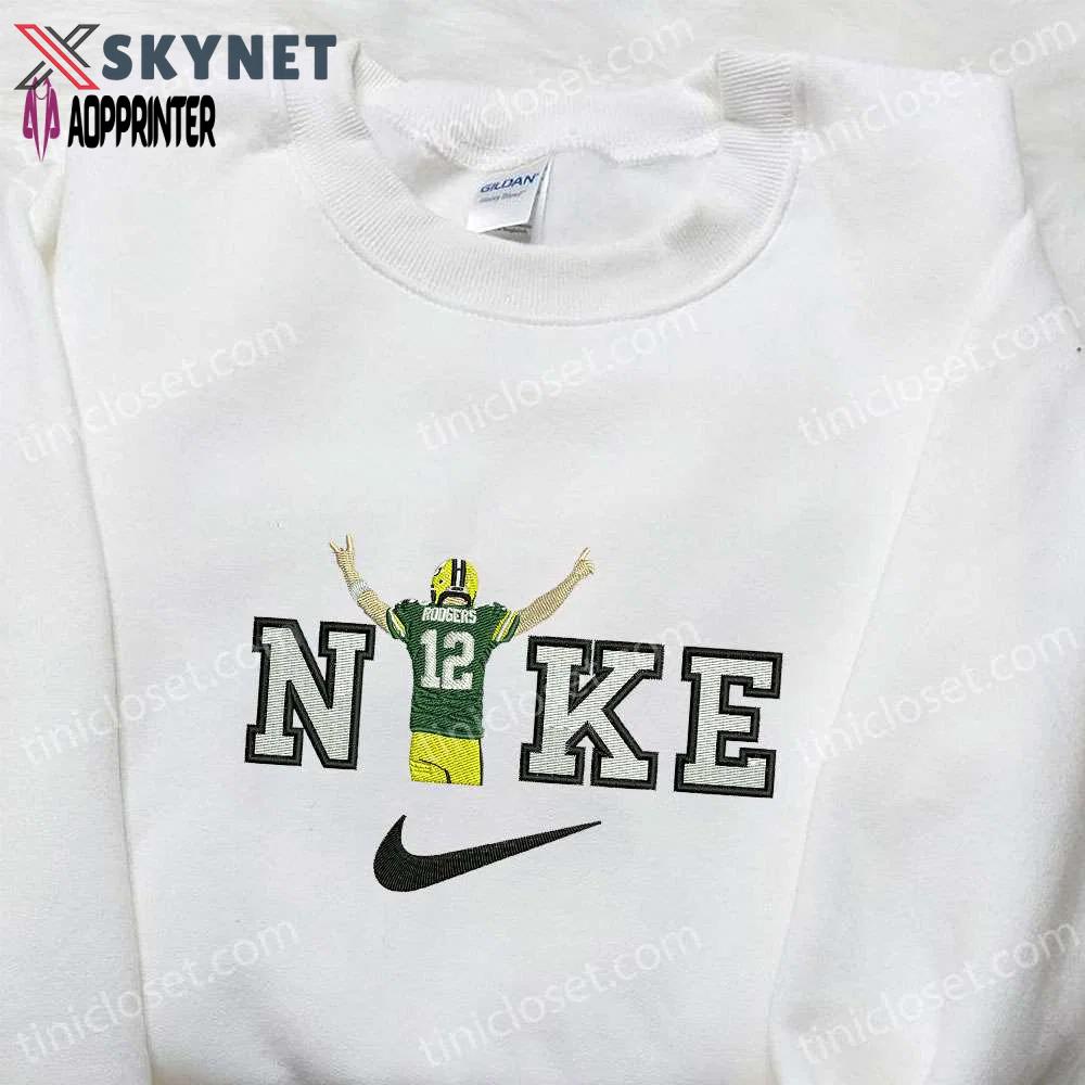 Aaron rodgers x nike nfl embroidered shirt sweatshirt & hoodie: sport-inspired nike gear Embroidered Shirt