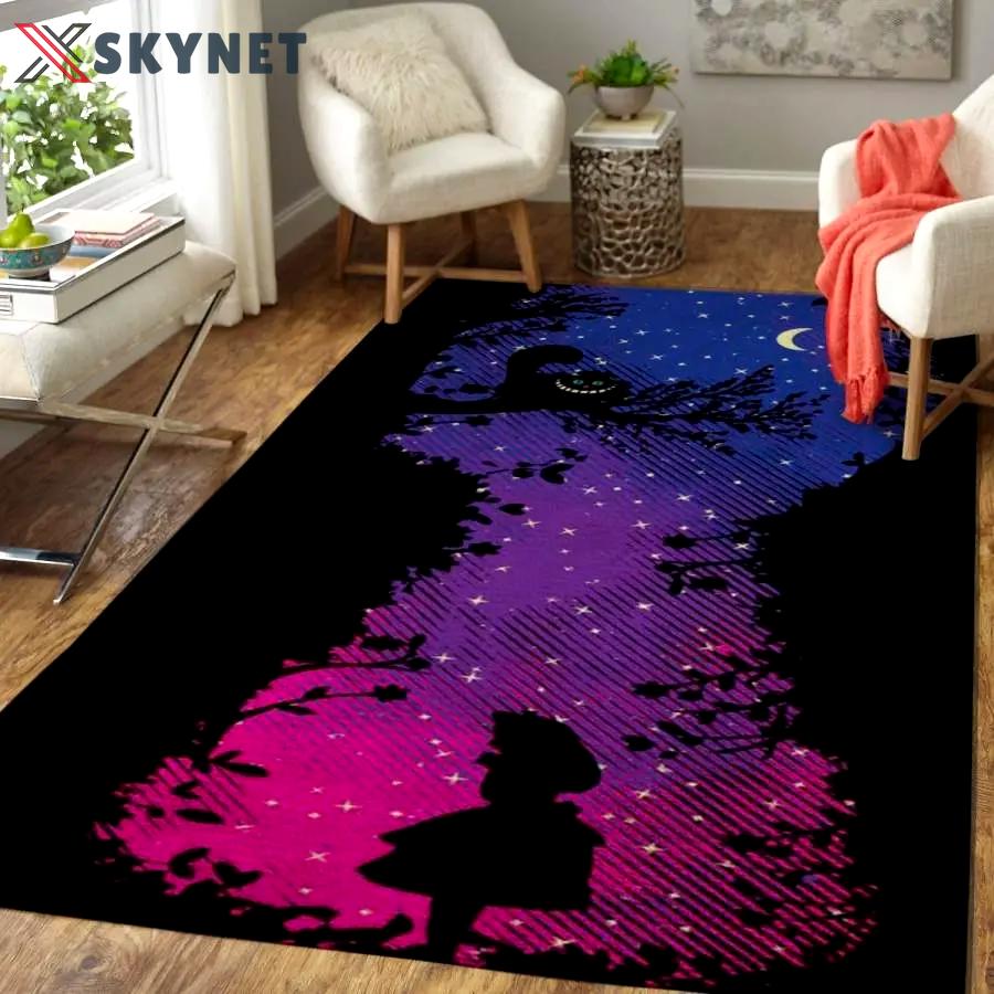 Alice in wonderland area rug living room rug home decor disney movie 190918 Rectangle Rug