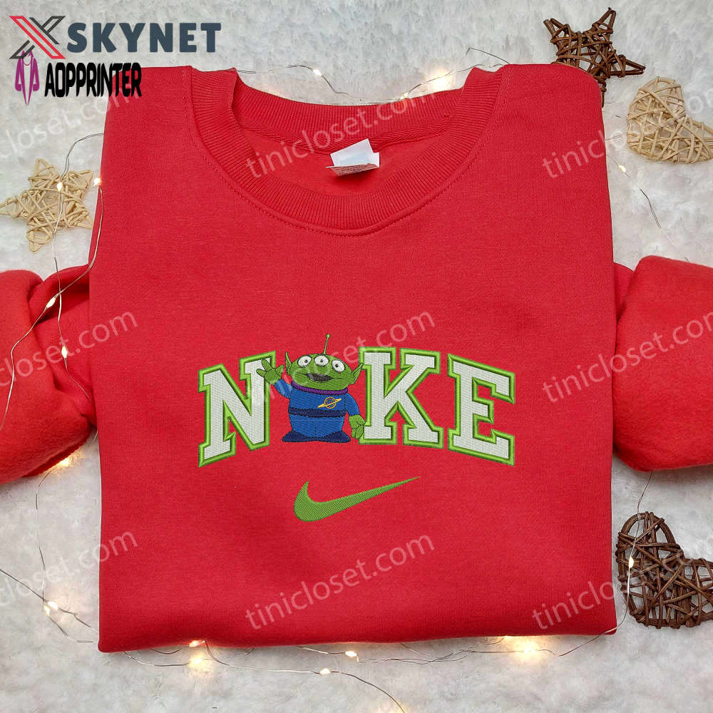 Alien toy story x nike embroidered shirt – disneyland family shirts & inspired hoodie Embroidered Shirt