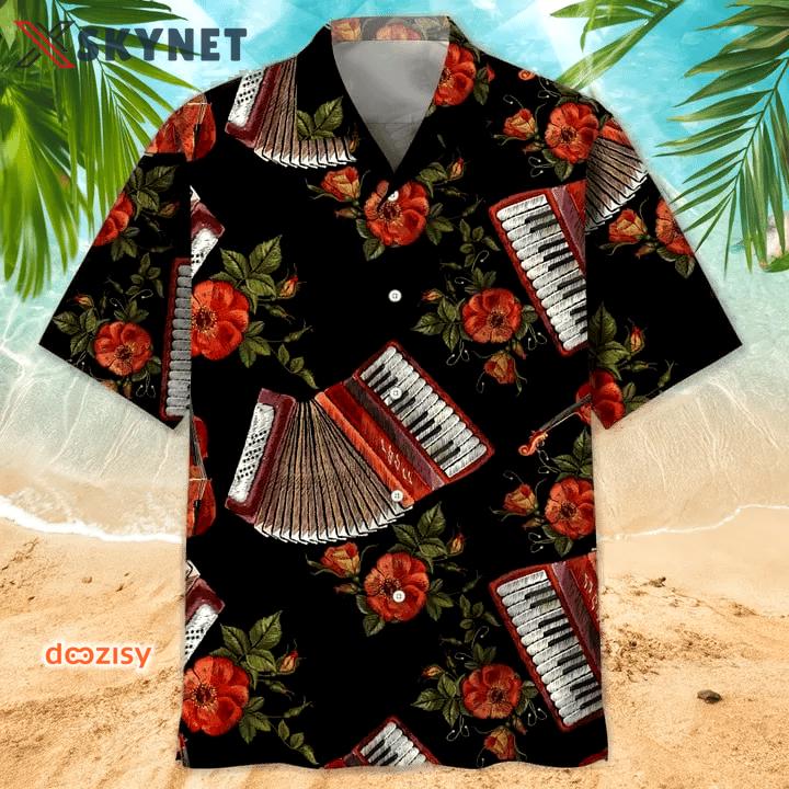 Amazing accordion hawaiian shirt Hawaii Shirt Shorts & Flip Flops