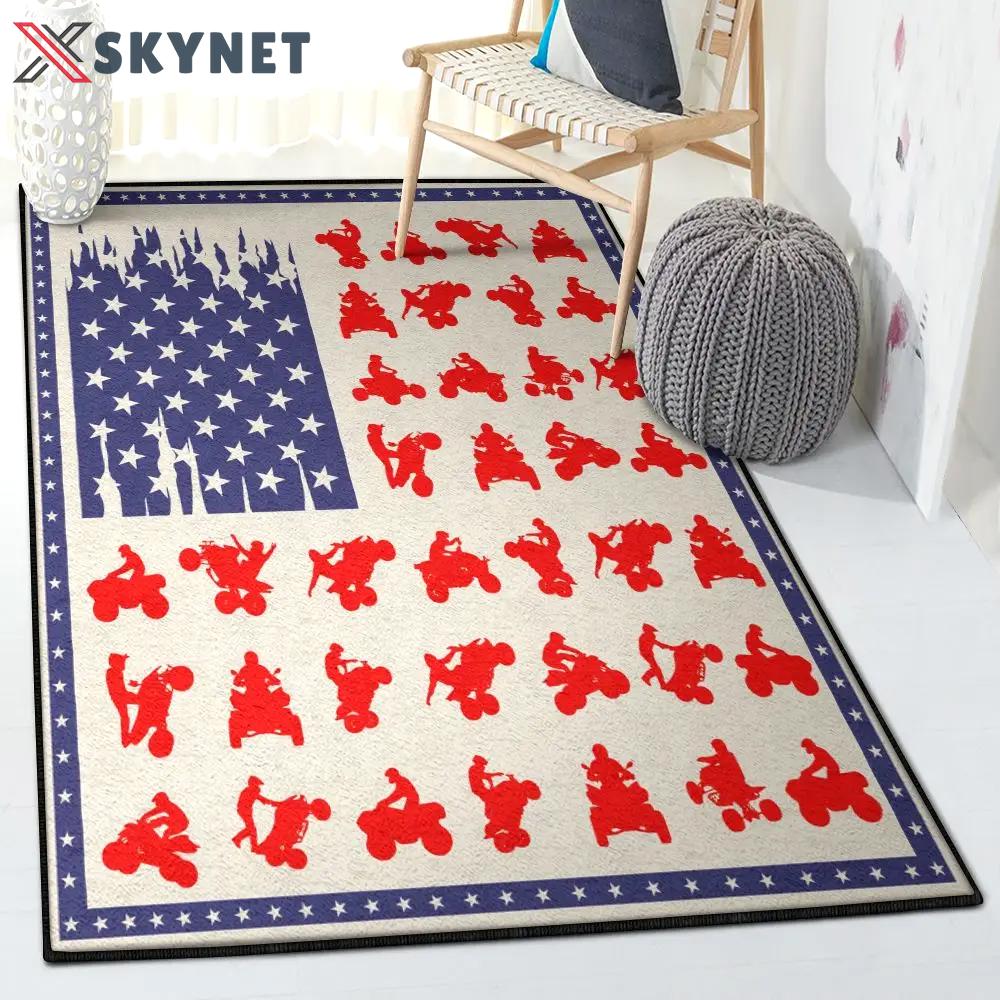 America gifts outdoor carpet, quad american flag qbs rug Rectangle Rug