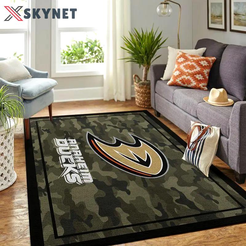 Anaheim ducks area rugs nhl hockey living room carpet 20030464 Rectangle Rug