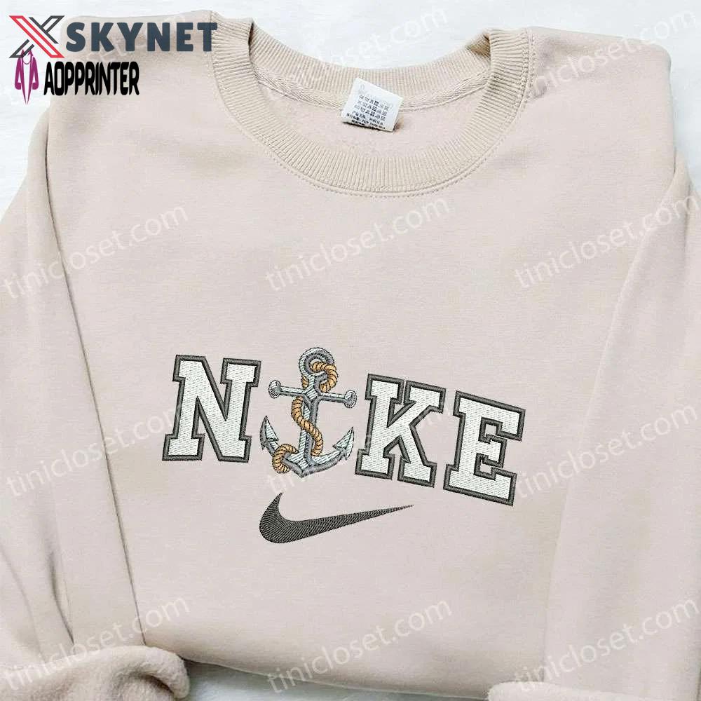 Anchor x nike embroidered shirt: best nike-inspired family gift Embroidered Shirt